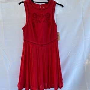 red embroidered dress from Free People